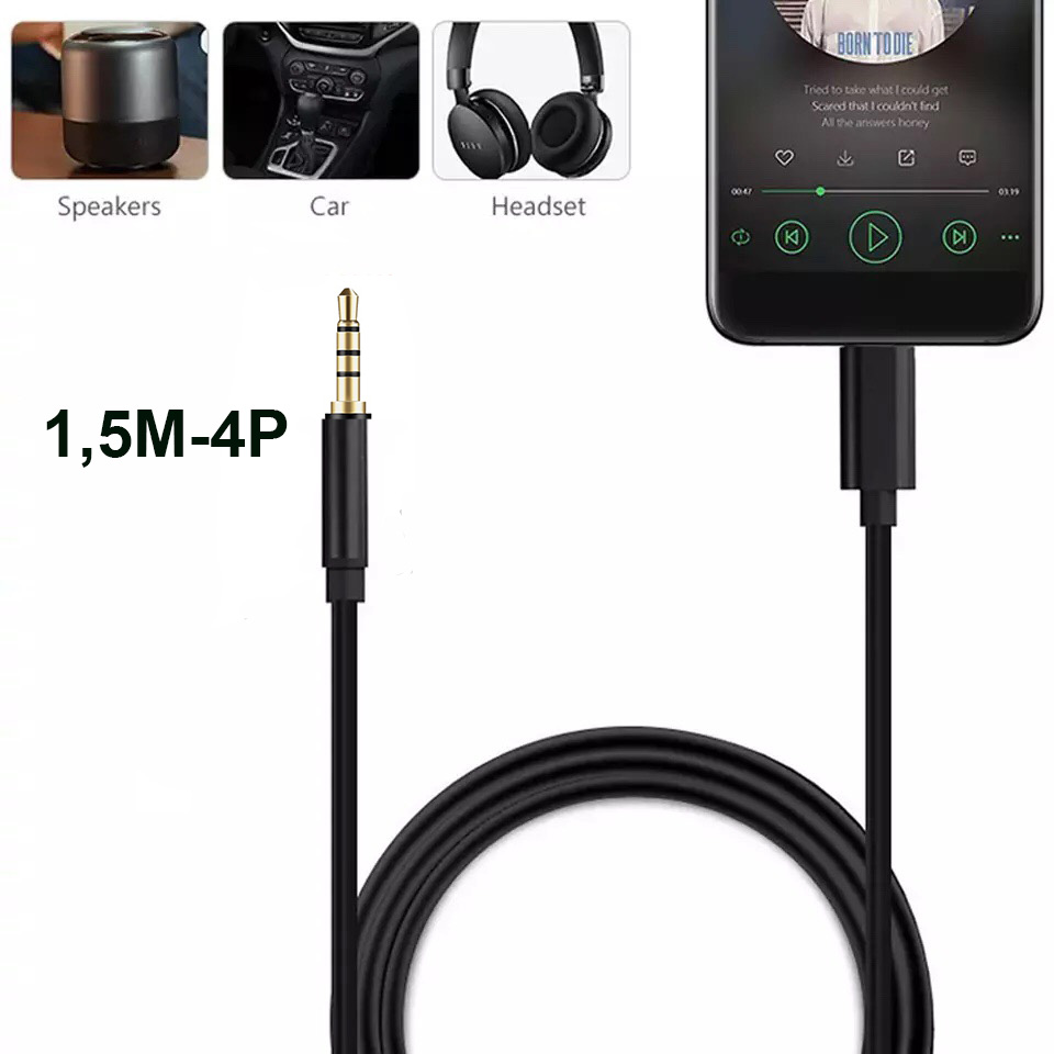 Dây cáp Âm Thanh Chuyển Đổi Type C Sang Jack 3.5mm Aux ( USB Type-C to 3.5mm Jack Audio Cable )