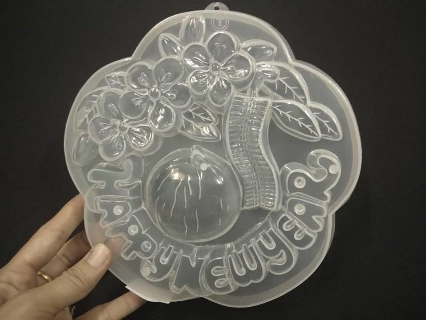 KHUÔN RAU CÂU HOA MAI HAPPY NEW YEAR