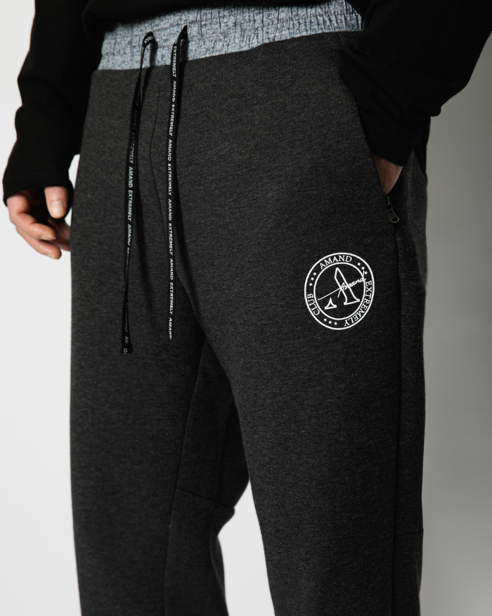 Quần Amand Signature Logo Jogger - Black/ grey