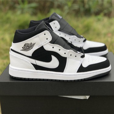 [FREE SHIP+Full Box] Giày thể thao sneaker jodan MID Trắng đen cao : )