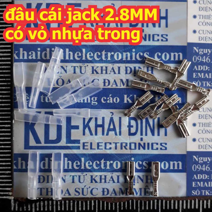 50 cái đầu cos header jack xe máy 2.8mm đầu đực / cái bấm dây 0.5-1.0mm2 kde3607