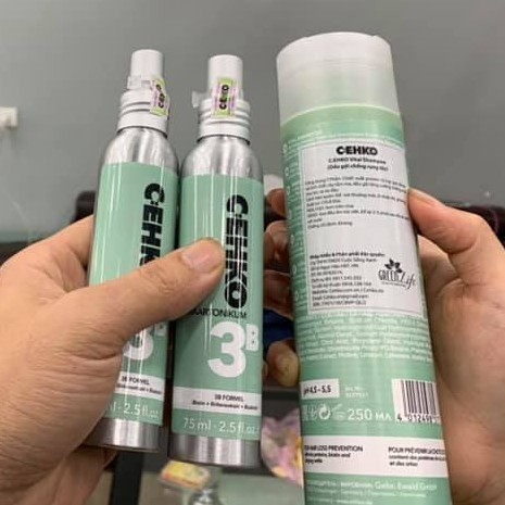 Dầu gội chống rụng tóc Cehko và xịt mọc tóc 75ml