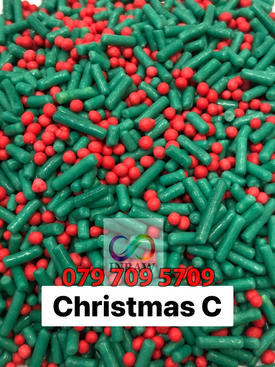 Cốm Trang Trí Giáng Sinh Nhiều Loại túi 1kg (Mix Cốm Bi + Cốm Sợi)