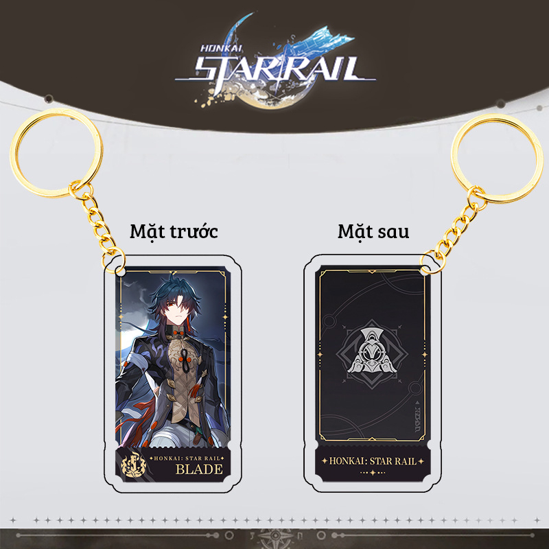 [29 mẫu] Móc khóa mica game Honkai: Star Rail - Mẫu 2 (Loại cao cấp - Hình in ép giữa 2 mặt mica) [T69 Shop]