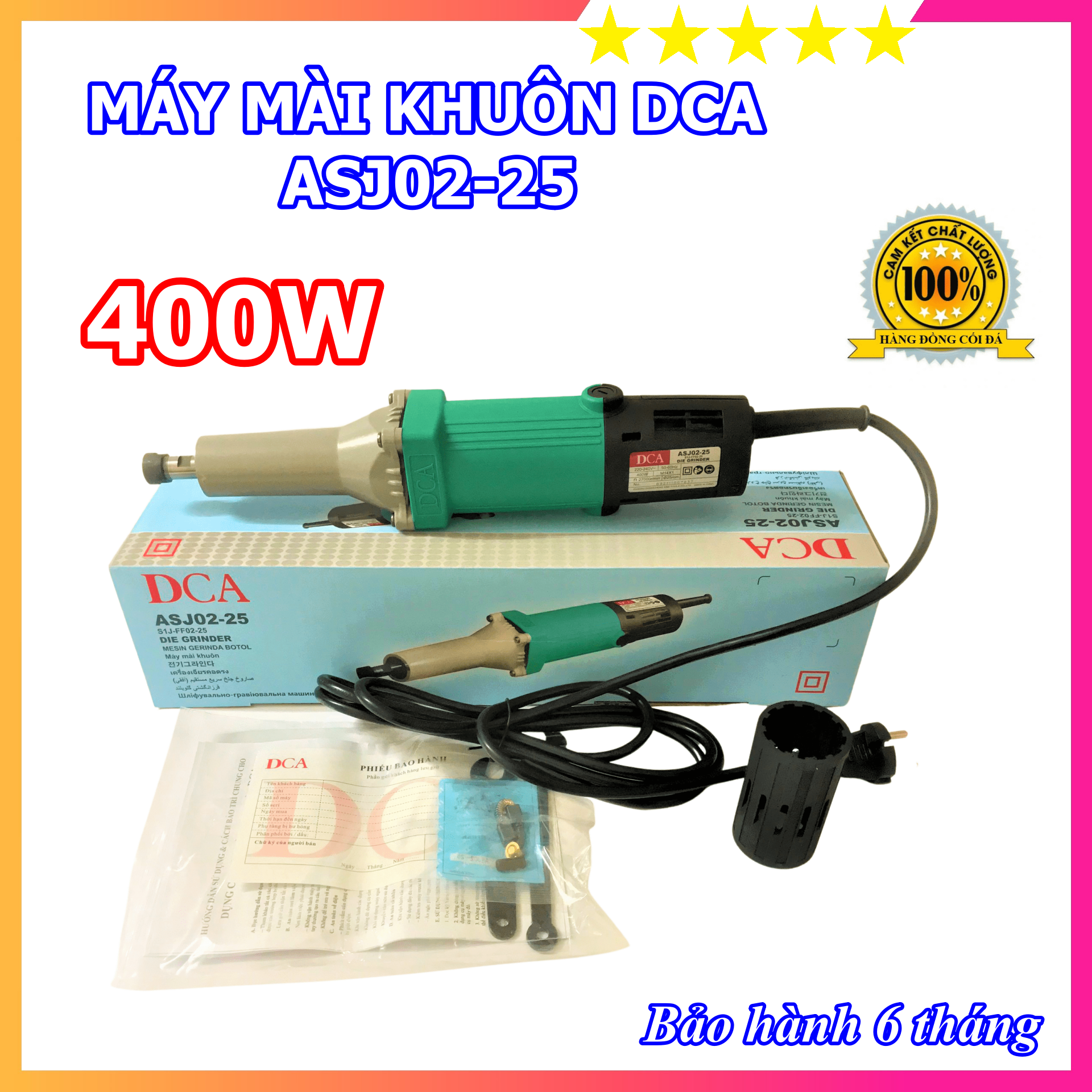 Máy mài khuôn - máy khoan mài thẳng dca asj02-25 - mài từ phi 6-25mm - chính hãng, nội địa, cao cấp