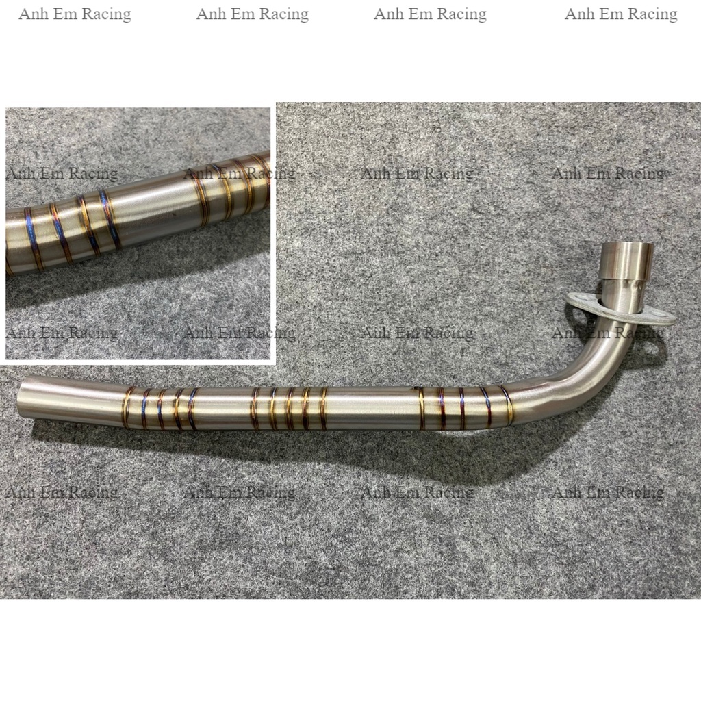 Cổ pô inox tích sâu thay thế cổ pô zin sirius size 27mm