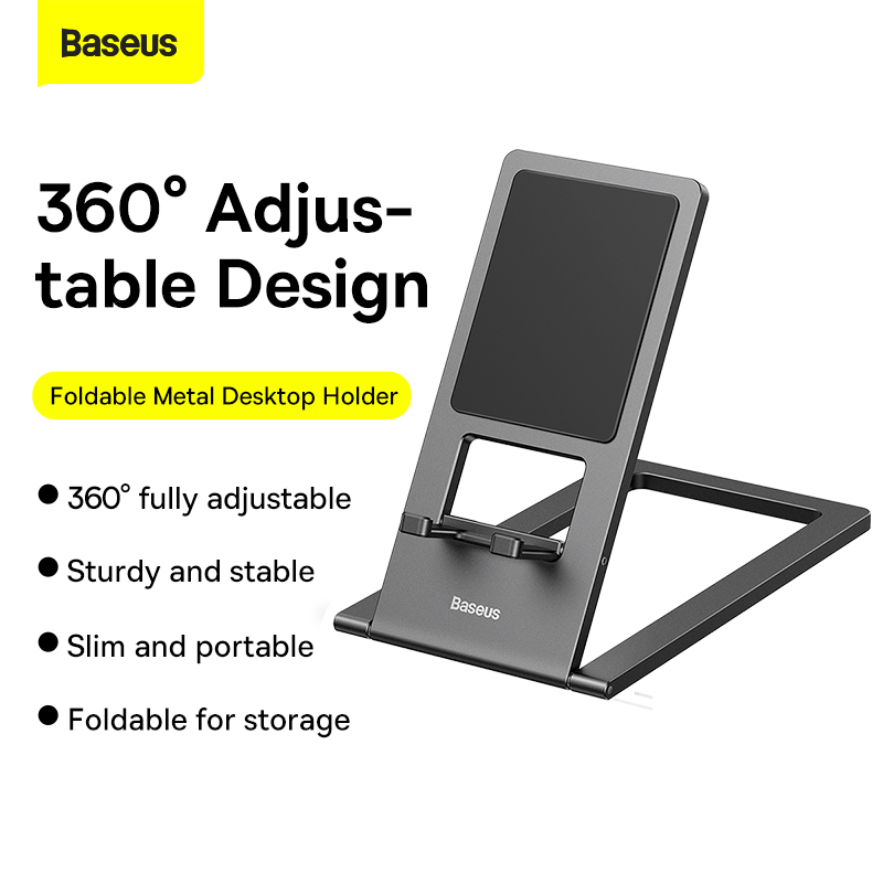 Baseus Foldable Metal Desktop Holder For iPad Pro 2021 2020 Ultra Silm iPhone Tablet Desktop Stand Holder Support Notebook Laptop Stand