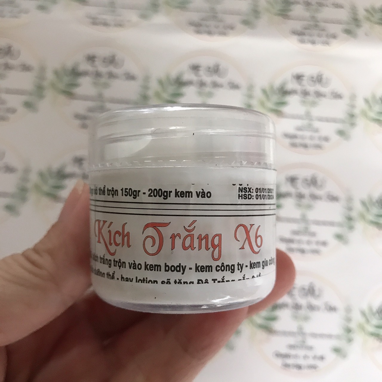 Kem kích trắng X6 màu trắng( k làm vàng da)