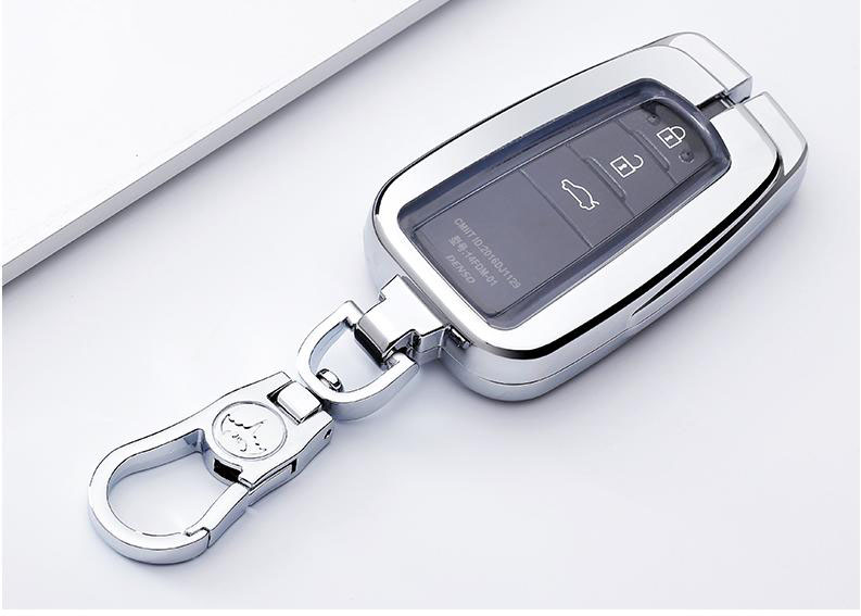 [HCM] Ốp chìa khóa inox cho xe Toyota CAMRY, Toyota Cross 2019 2020 2021 2022 + kèm móc treo chìa -chống nước  chống va đập và rơi vỡ khóa hiệu quả.