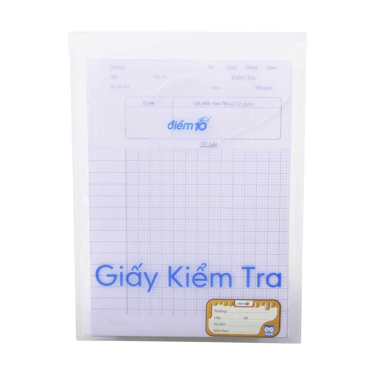 Giấy kiểm tra điểm 10 tp-gkt01 4 ô ly vuông