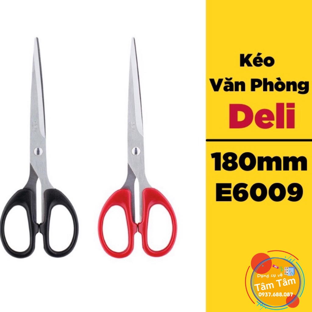 -kéo cắt giấy, kéo văn phòng deli 6009