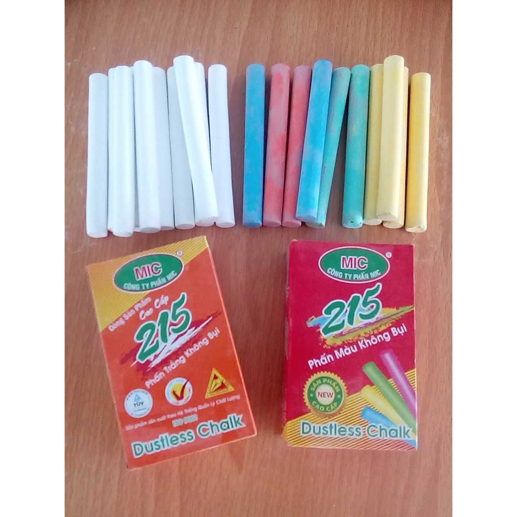Phấn Mic Không Bụi Trắng , Màu - Hộp 10 Viên | Lazada.Vn