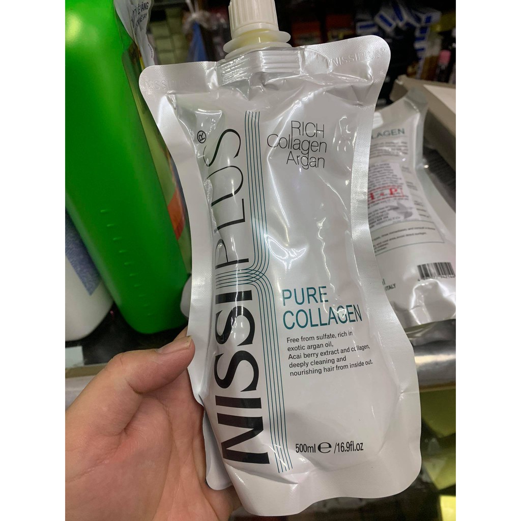 Kem ủ tóc NISSI PLUS collagen Italia túi 500ml