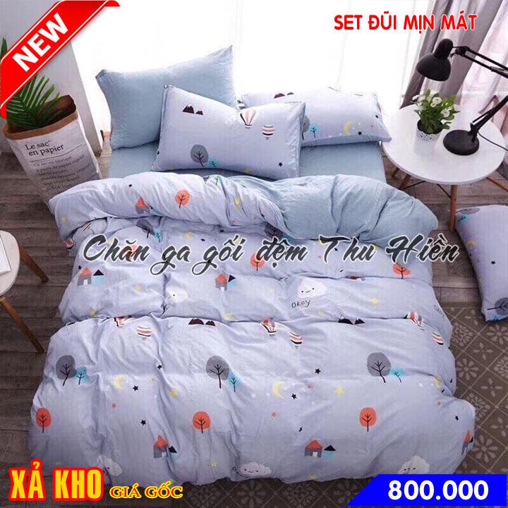 Bộ chăn ga gối cotton đũi cao cấp 2