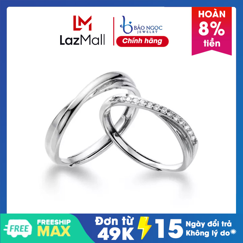 Nhẫn Đôi Bạc, Nhẫn Đôi Tình Yêu Bạc Thật, Nhẫn Freesize - ND2517