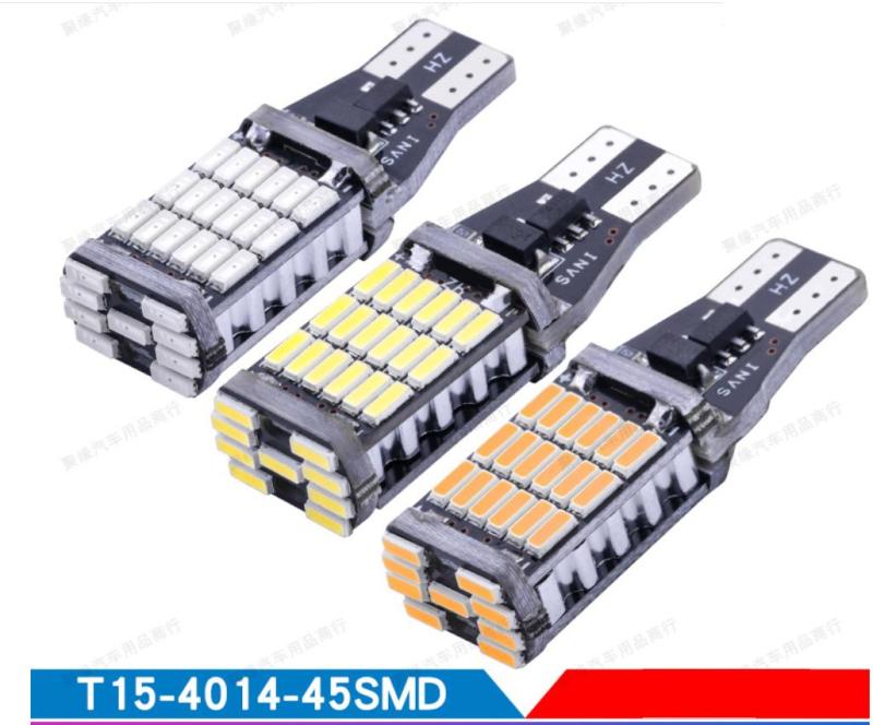 Bóng đèn LED T15 4014 45SMD Canbus 12V (đèn phanh, đèn báo rẽ) (Giá 1 bóng)