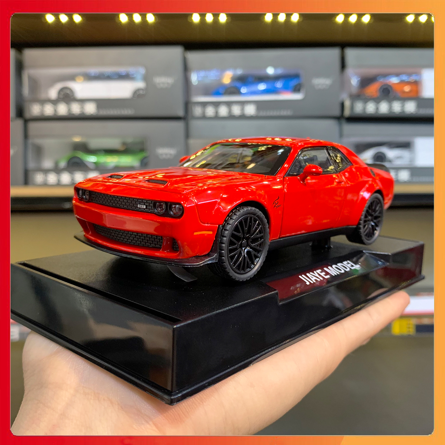 Mô hình xe Dodge Challenger SRT Hellcat 2023 tỉ lệ 1:32 Double Horses