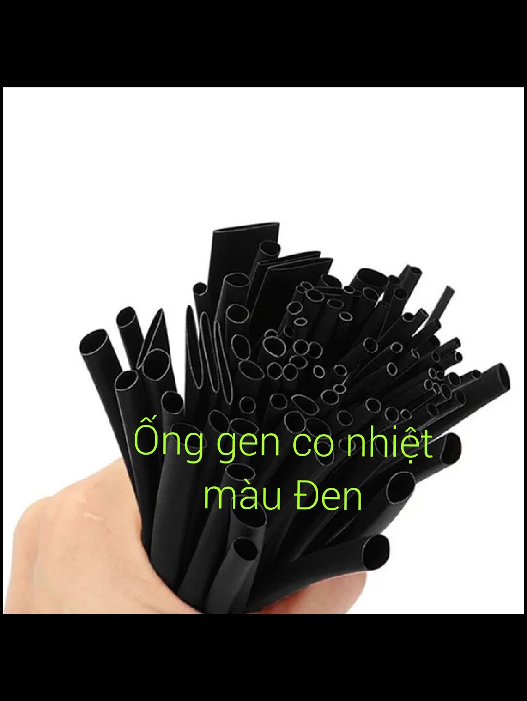 [HCM]600 ống gen co nhiệt phi 2mm cắt sẵn 30mm màu đen.