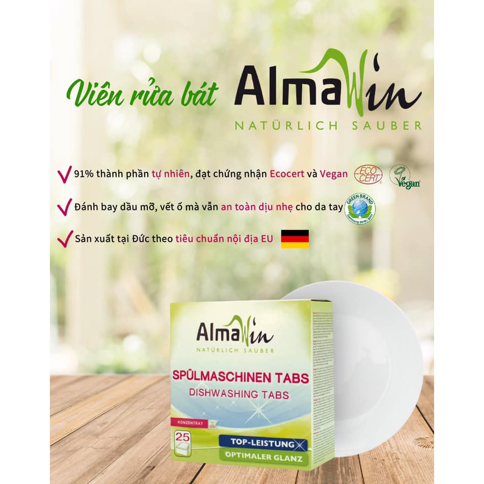Viên rửa bát Almawin (25V*20g) 500gr
