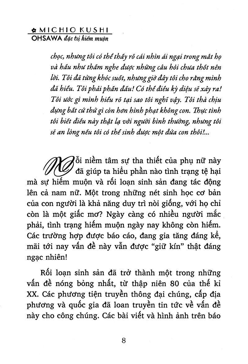 Ohsawa Đặc Trị Hiếm Muộn
