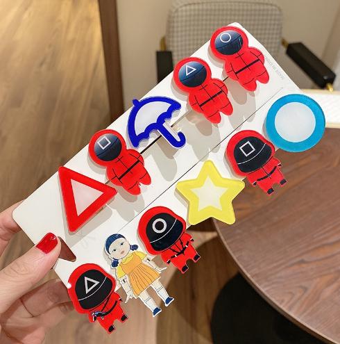 Set 3 Kẹp tóc mái mỏ vịt trò chơi Hàn Quốc Phụ Kiện 68 (Ngẫu nhiên)