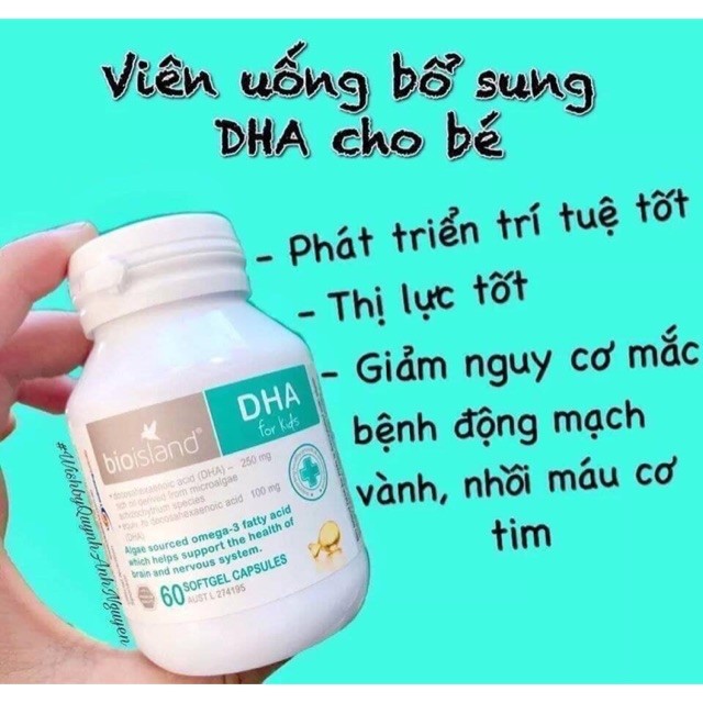 Bioisland dha for kid -úc dha cho bé 60 viên