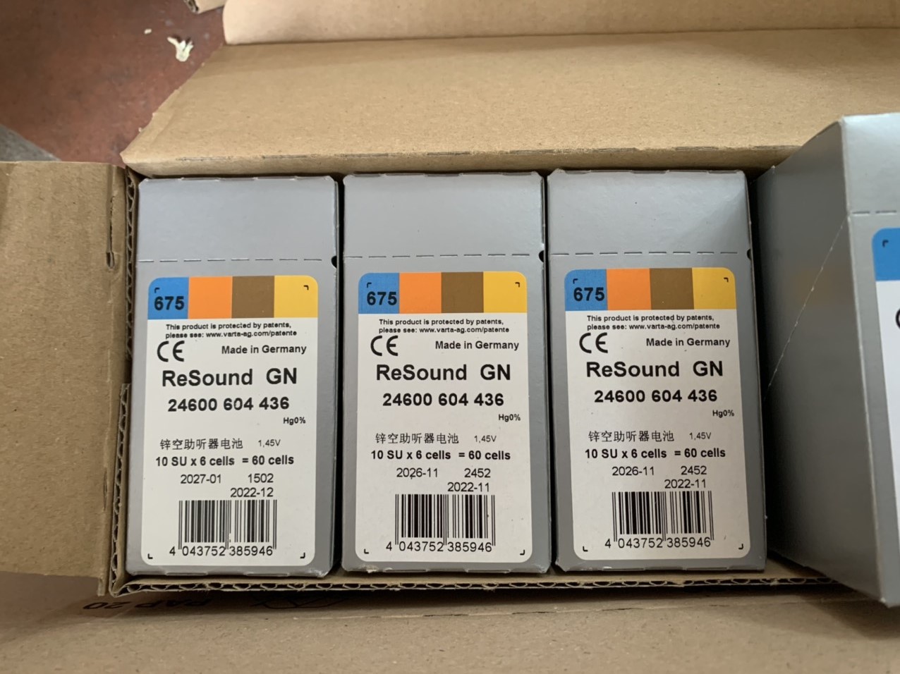 Pin trợ thính Pin máy trợ thính ReSound A10 PR70 sản xuất tại Đức