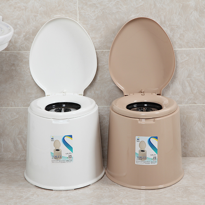 Bô vệ sinh, bô di động cho người già và người ốm, có nắp đậy, quai xách vô cùng chắc chắn không kèm ống giấy