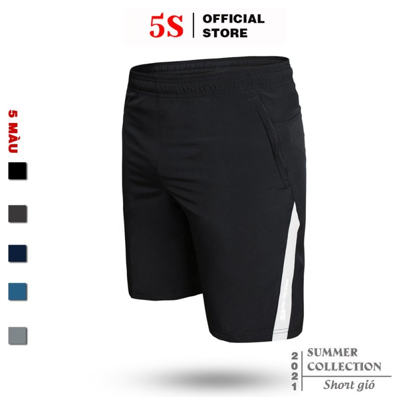 Nơi bán Quần Short Thể Thao Nam 5S (5 màu), Vải Gió Thoáng Mát, Lưng Chun Thoải Mái (QSG21007-01)