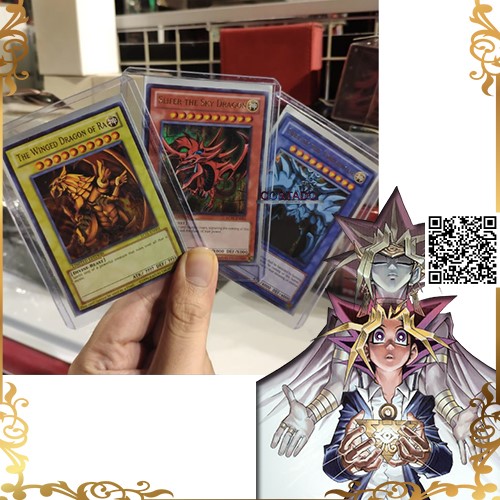 [HCM]1220 Mô hình bài ma thuật G. Bộ 3 lá vị thần Obelisk The Tormentor Slifer The Sky Dragon The Winged Dragon Of Ra Card Magic Yugioh Vua trò chơi + Tặng kèm Sleeves Bọc bài