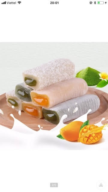 [ sẵn hàng HN ] 1 thùng 2500g BÁNH MOCHI ĐÀI LOAN DÀI 3 vị Matcha / Soài / Dừa