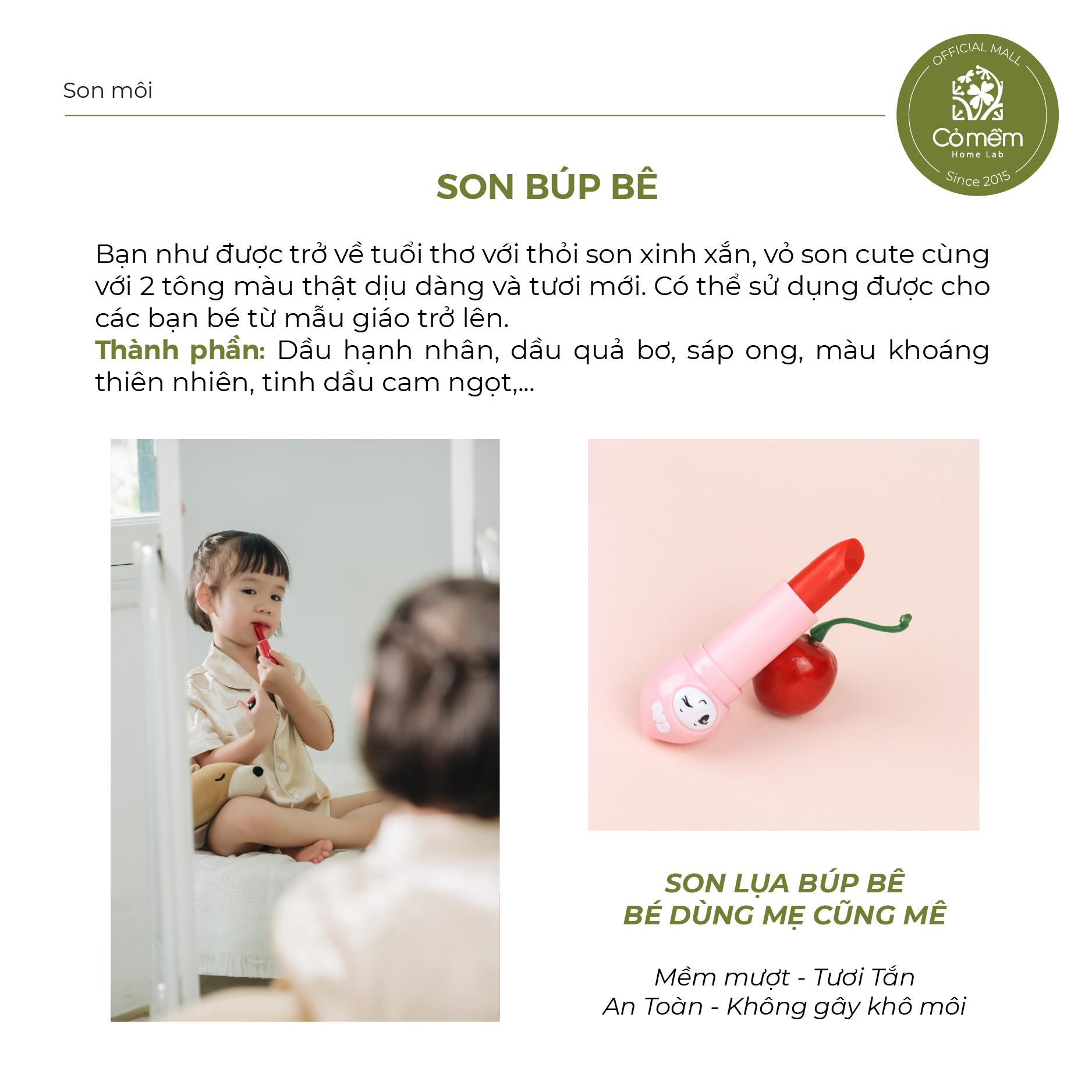 Combo Son dưỡng và Son Búp Bê Cỏ Mềm