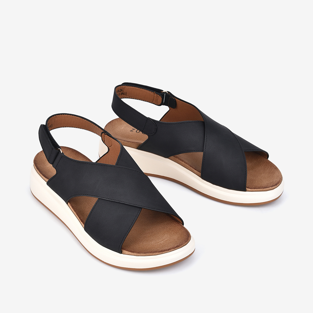 Giày Sandal Nữ Zucia Đế Bằng Quai Đôi Đan Chéo - SHLD6
