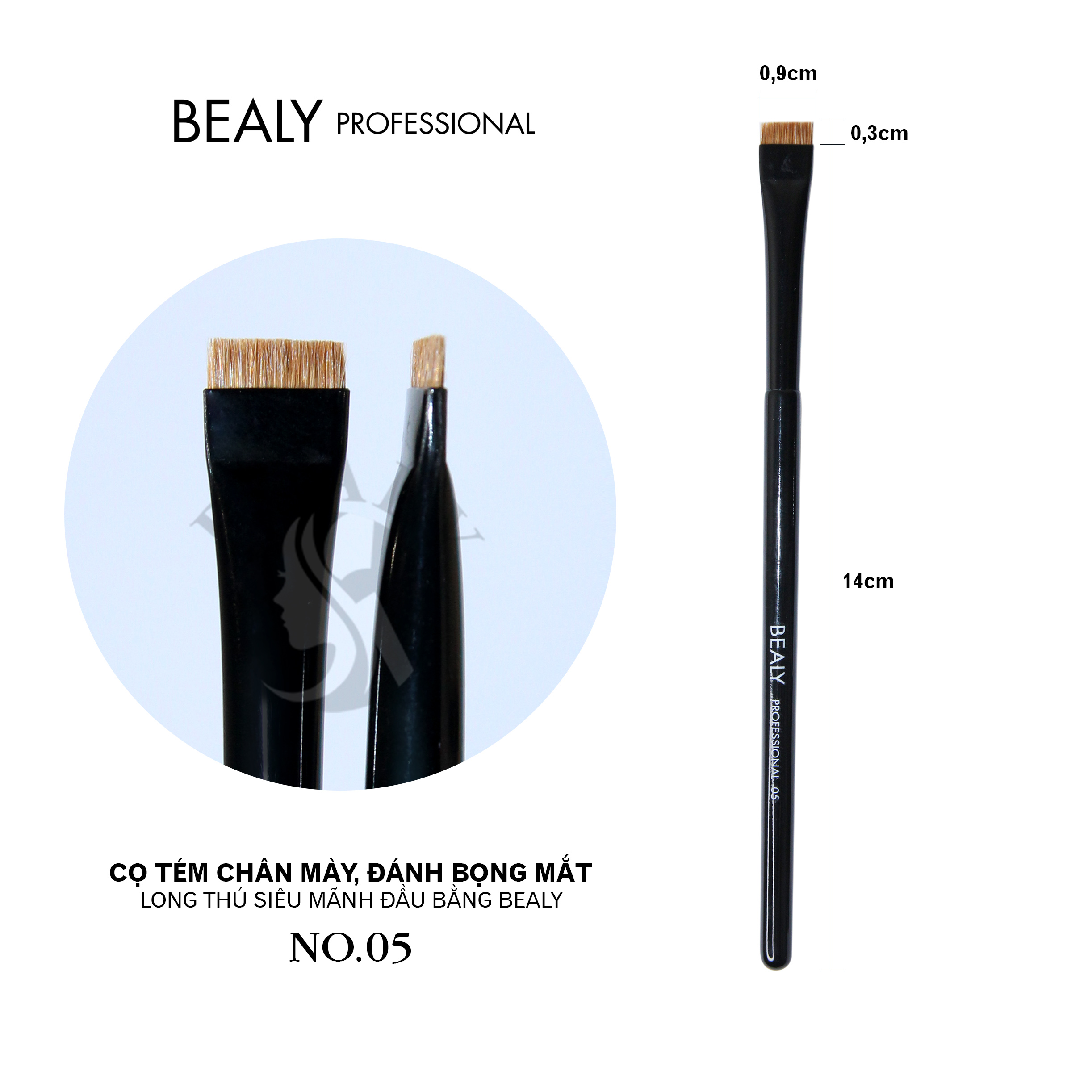 CỌ TÉM CHÂN MÀY SIÊU MẢNH ĐẦU BẰNG/ĐẦU XÉO BEALY