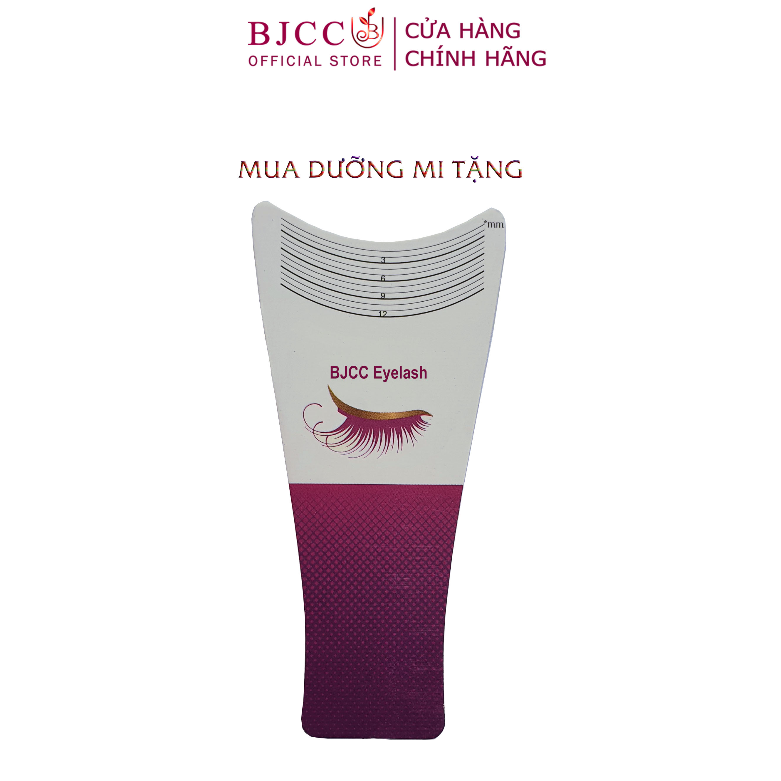 Thước đo mi, đo độ dài lông mi trước và sau khi dưỡng mi nối mi