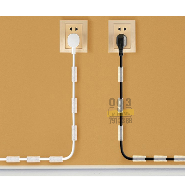 Combo 10 Nút Kẹp Cố Định Dây Cáp Điện Móc Kẹp Chia Dây Điện
