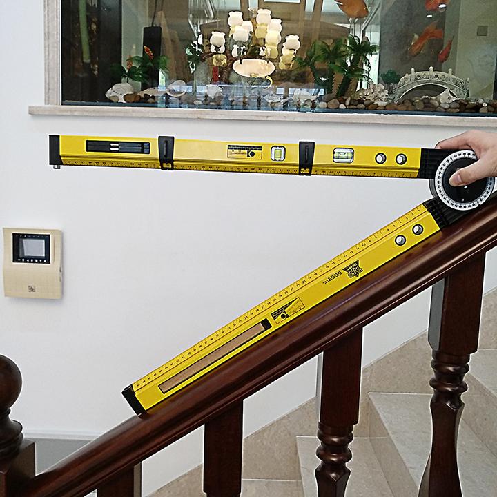 Thước đo góc thủy tích hợp compa đa năng