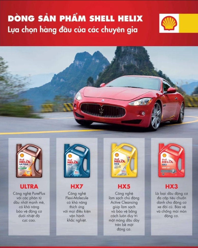 Nhớt Xe Shell Helix Hx5 15W-40 (4L)