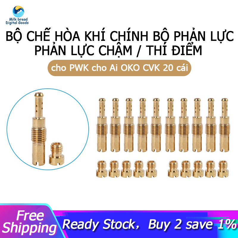 20Pcs Carburetor Main Jet Kit Set Slow/Pilot Jet for PWK Keihin OKO CVK