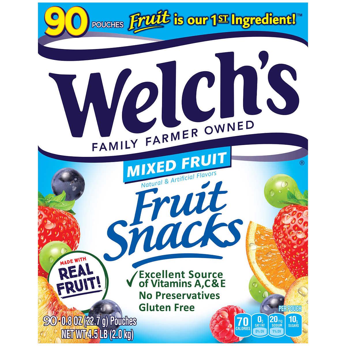 KẸO DẺO TRÁI CÂY WELCH'S FRUIT SNACKS 90 GÓI MỸ