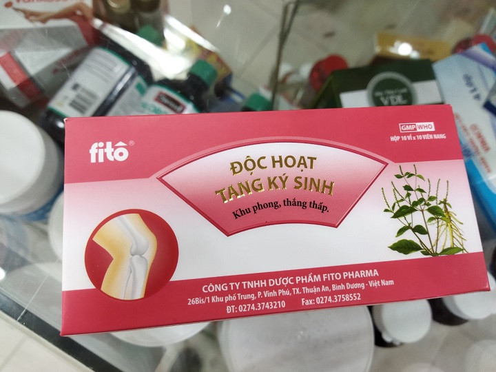 Combo 2 hộp độc hoạt tang ký sinh fitô - giảm đau nhức xương khớp , đau lưng , mỏi gối , khu phong , thảnh khớp - hộp 100 viên.