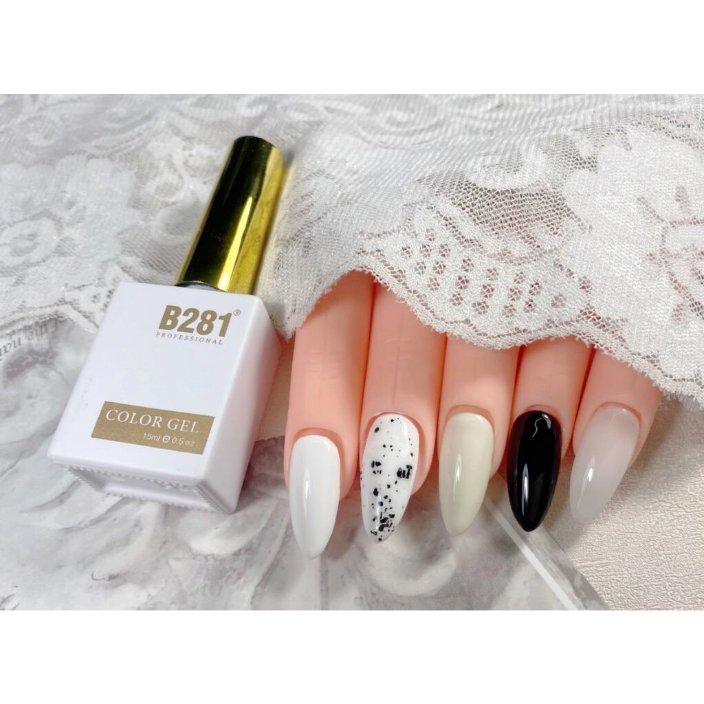 Sơn gel B281 Trắng Nước Gạo (Opal White) sơn móng làm nail