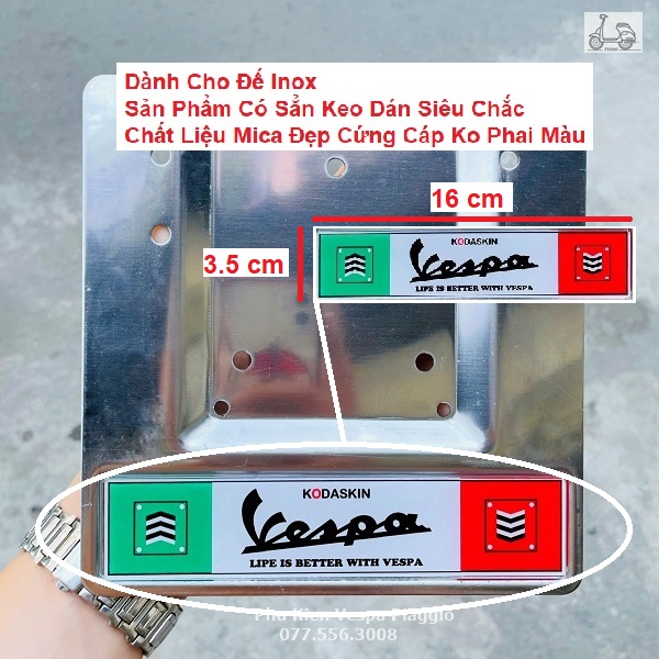 Tem Đế Biển Số Cho Vespa Hàng Đẹp