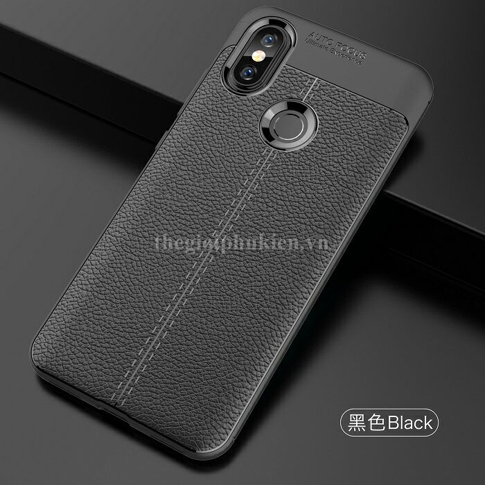 Ốp lưng Xiaomi Mi 8 SE silicon giả da, chống sốc Auto Focus