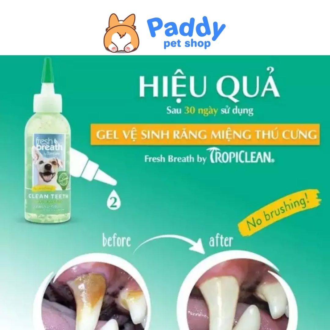 [Trial 14.8ml] Gel Vệ Sinh Răng Miệng Chó Mèo TropiClean