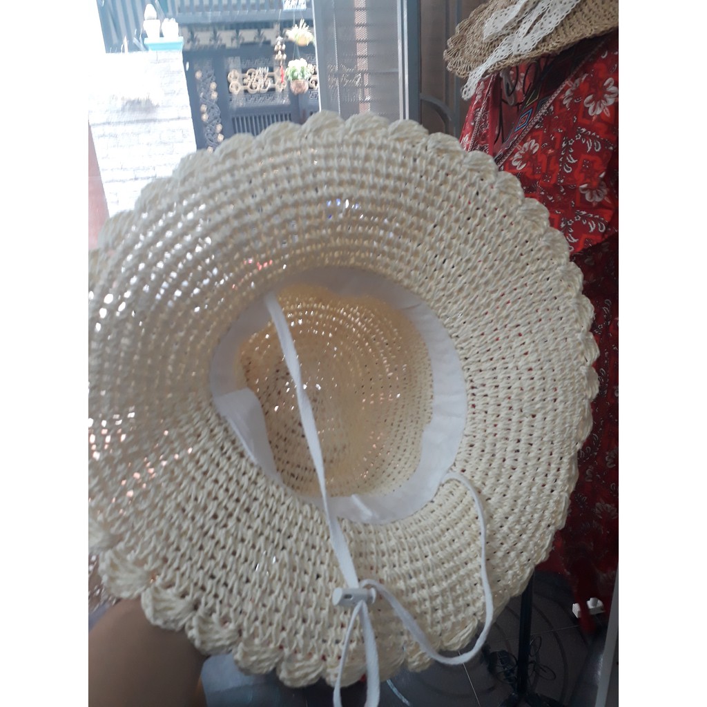 Nón Cói Nơ Ren Đi Biển Phong Cách Hàn Quốc