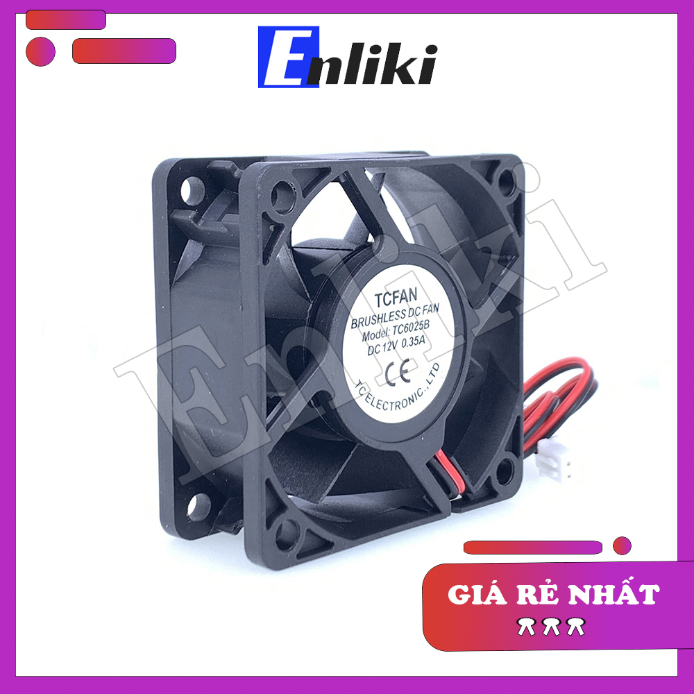 Quạt tản nhiệt 6x6x2.5cm 12V 0.35A
