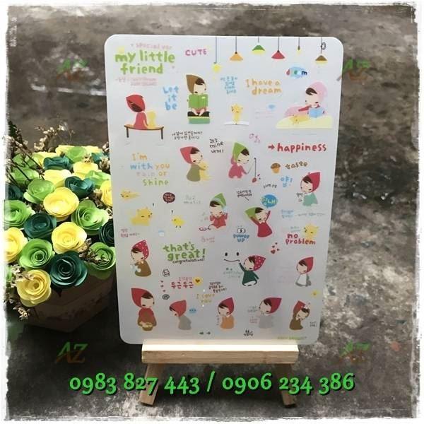 Sticker dán cô bé quàng khăn (6 tờ)