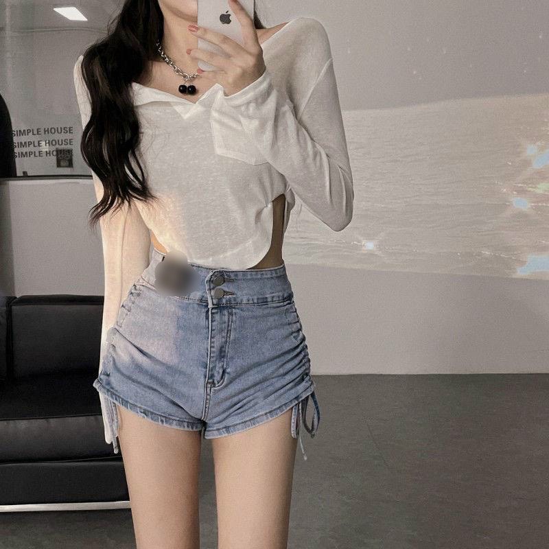 SHORT JEAN DÂY RÚT 2 BÊN HÔNG KIỂU MỚI ĐỦ SIZE