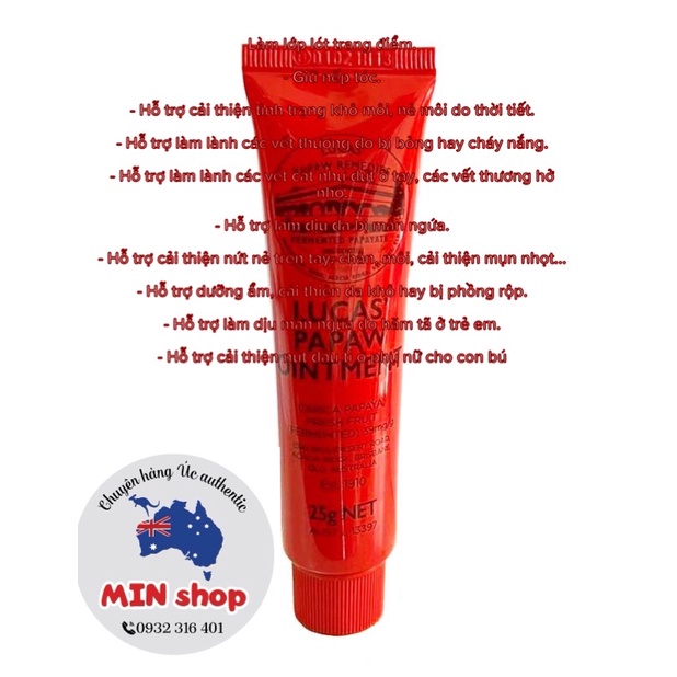 Kem Đa Năng Lucas Papaw Ointment Đu Đủ, 25g